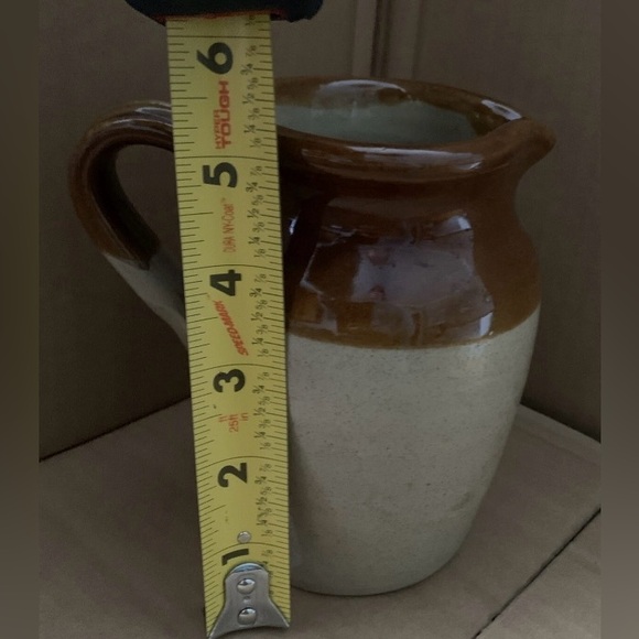 Pearsons of Chesterfield Pottery Stoneware Brown and Cream Ceramic Pitcher - Picture 8 of 8